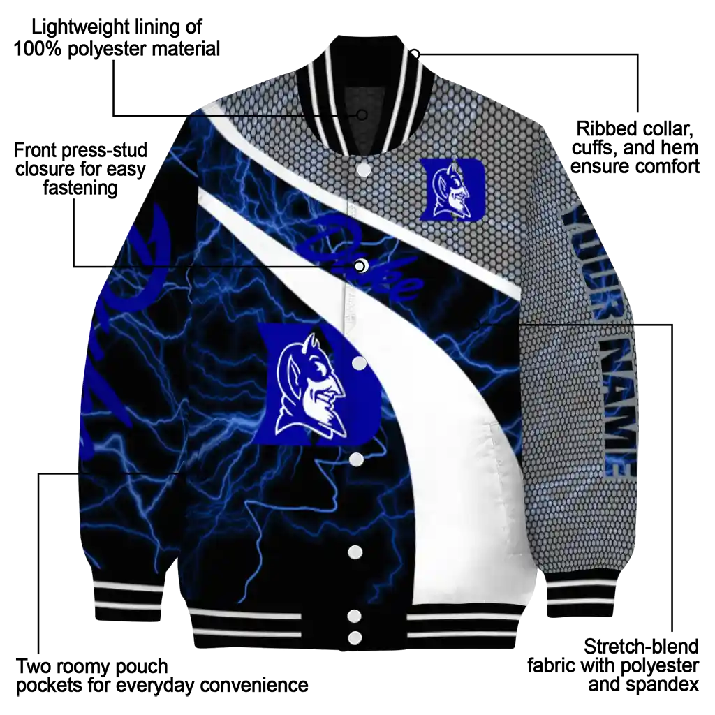 personalized duke blue devils electric flash blue varsity jacket new arrival personalized duke blue devils electric flash blue varsity jacket new arrival