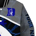 personalized duke blue devils electric flash blue varsity jacket best selling