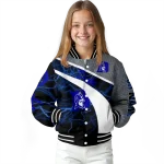 personalized duke blue devils electric flash blue varsity jacket best selling