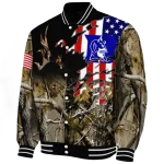personalized duke blue devils patriot deer camouflage varsity jacket best selling
