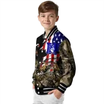 personalized duke blue devils patriot deer camouflage varsity jacket best selling