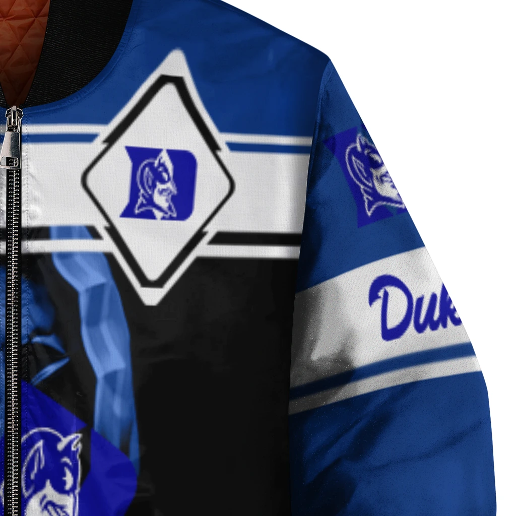 personalized duke blue devils reaper hands blue black bomber jacket premium grade personalized duke blue devils reaper hands blue black bomber jacket premium grade
