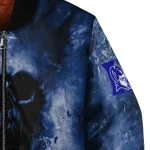 personalized duke blue devils skull cluster blue bomber jacket best selling
