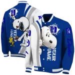 personalized duke blue devils snoopy head blue varsity jacket best selling
