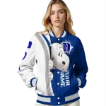 personalized duke blue devils snoopy head blue varsity jacket best selling