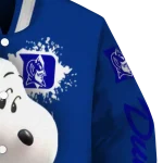 personalized duke blue devils snoopy head blue varsity jacket best selling