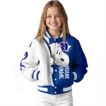 personalized duke blue devils snoopy head blue varsity jacket best selling