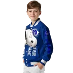 personalized duke blue devils snoopy head blue varsity jacket best selling