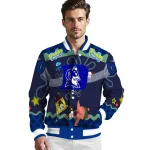 personalized duke blue devils spongebob playtime blue varsity jacket best selling
