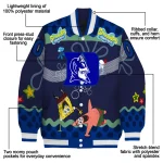 personalized duke blue devils spongebob playtime blue varsity jacket best selling