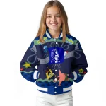 personalized duke blue devils spongebob playtime blue varsity jacket best selling
