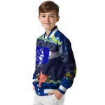 personalized duke blue devils spongebob playtime blue varsity jacket best selling
