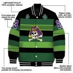personalized east carolina pirates clover green lines green black varsity jacket best selling