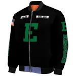 personalized eastern michigan eagles american flag skull black bomber jacket best selling