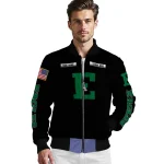 personalized eastern michigan eagles american flag skull black bomber jacket best selling