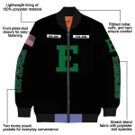 personalized eastern michigan eagles american flag skull black bomber jacket best selling