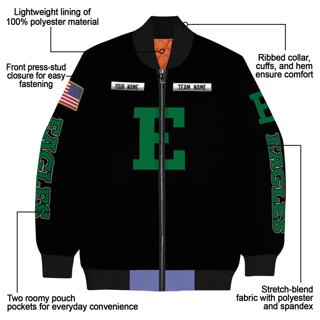 personalized eastern michigan eagles american flag skull black bomber jacket new arrival personalized eastern michigan eagles american flag skull black bomber jacket new arrival