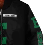 personalized eastern michigan eagles american flag skull black bomber jacket best selling