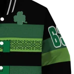 personalized eastern michigan eagles clover green lines green black varsity jacket best selling