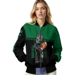 personalized eastern michigan eagles groot football green black bomber jacket best selling