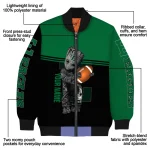 personalized eastern michigan eagles groot football green black bomber jacket best selling