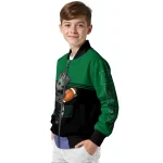 personalized eastern michigan eagles groot football green black bomber jacket best selling
