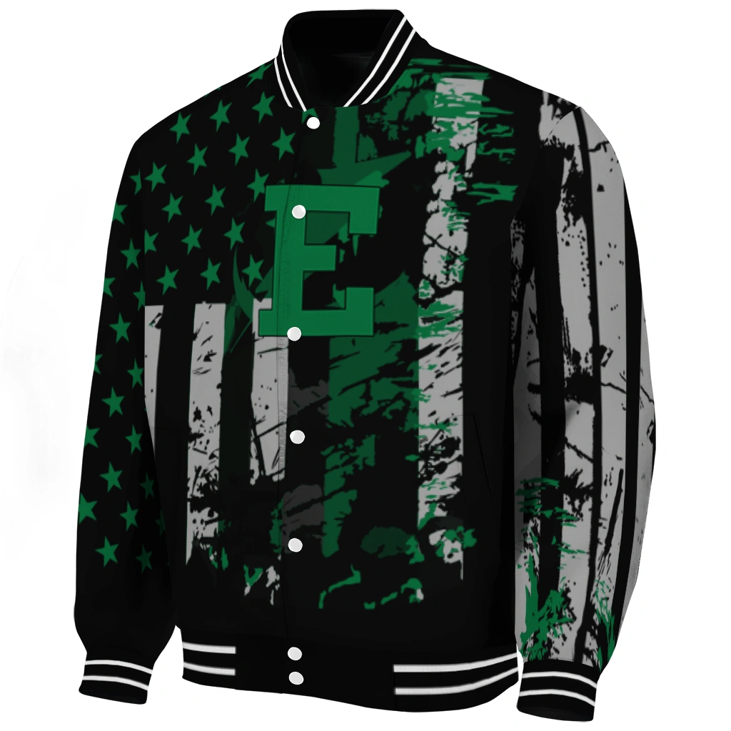personalized eastern michigan eagles star stripes green black varsity jacket best selling personalized eastern michigan eagles star stripes green black varsity jacket best selling