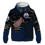 personalized edmonton oilers arrow matrix blue black windbreaker jacket best selling
