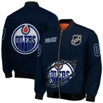 personalized edmonton oilers claw rip blue bomber jacket best selling