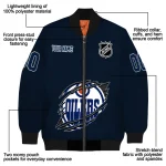 personalized edmonton oilers claw rip blue bomber jacket best selling