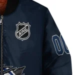 personalized edmonton oilers claw rip blue bomber jacket best selling
