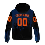 personalized edmonton oilers flame trim blue black windbreaker jacket best selling