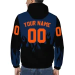personalized edmonton oilers flame trim blue black windbreaker jacket best selling