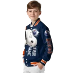 personalized edmonton oilers snoopy head blue varsity jacket best selling