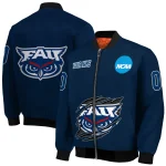 personalized florida atlantic owls claw mark blue bomber jacket best selling