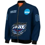 personalized florida atlantic owls claw mark blue bomber jacket best selling