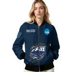 personalized florida atlantic owls claw mark blue bomber jacket best selling