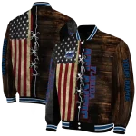personalized florida atlantic owls flag wood brown varsity jacket best selling