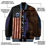 personalized florida atlantic owls flag wood brown varsity jacket best selling