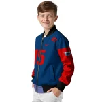 personalized florida atlantic owls team patch blue bomber jacket best selling