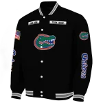 personalized florida gators american flag skull black varsity jacket best selling