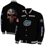 personalized florida gators american flag skull black varsity jacket best selling