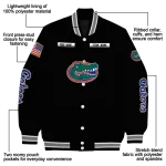 personalized florida gators american flag skull black varsity jacket best selling