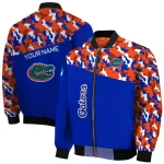 personalized florida gators camouflage splash blue bomber jacket best selling