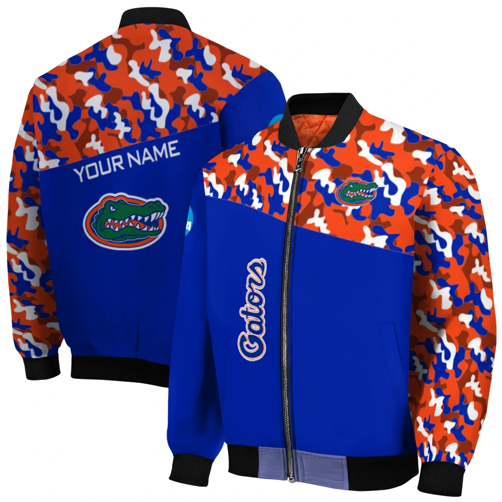personalized florida gators camouflage splash blue bomber jacket best selling personalized florida gators camouflage splash blue bomber jacket best selling