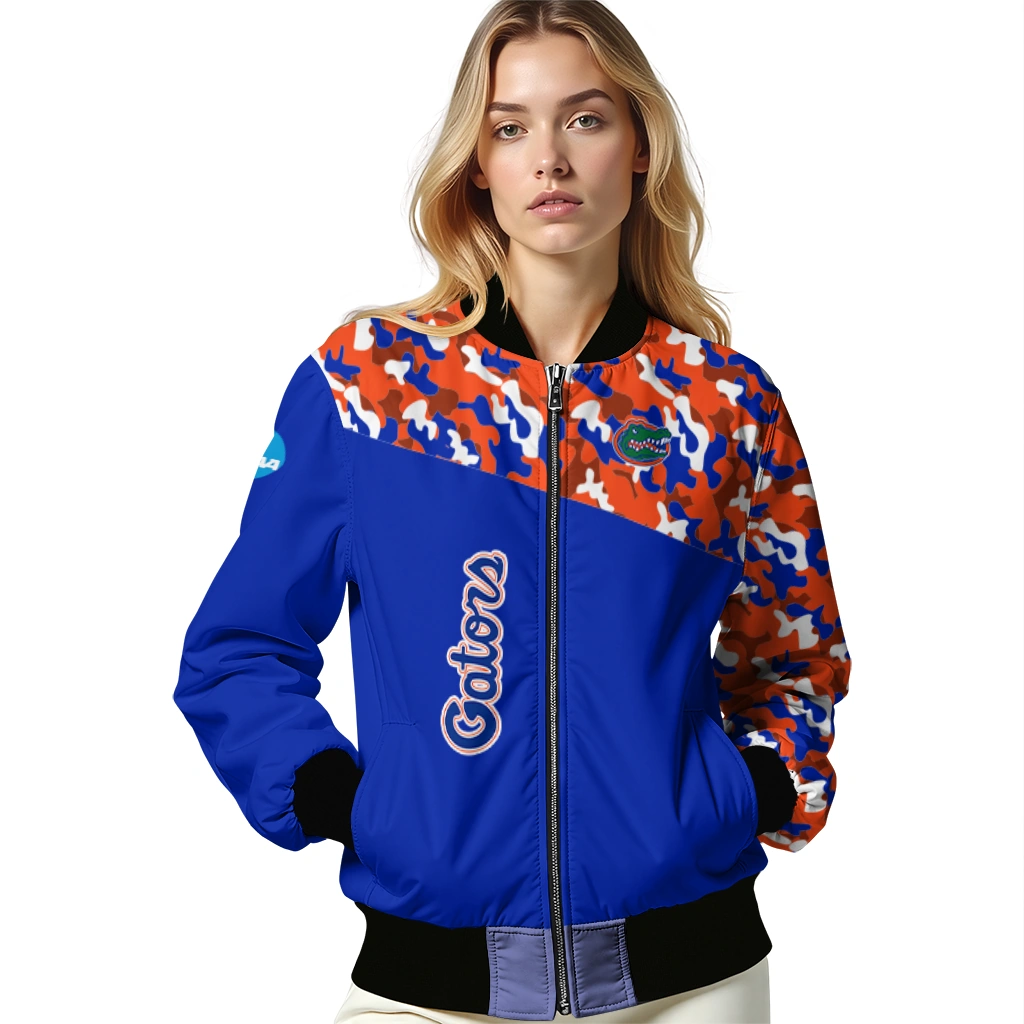 personalized florida gators camouflage splash blue bomber jacket latest model personalized florida gators camouflage splash blue bomber jacket latest model