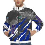 personalized florida gators claw mesh blue gray windbreaker jacket best selling