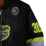 personalized florida gators heartbeat accent black green bomber jacket best selling