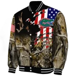 personalized florida gators patriot deer camouflage varsity jacket best selling