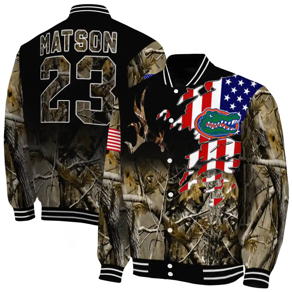 personalized florida gators patriot deer camouflage varsity jacket fashion forward personalized florida gators patriot deer camouflage varsity jacket fashion forward